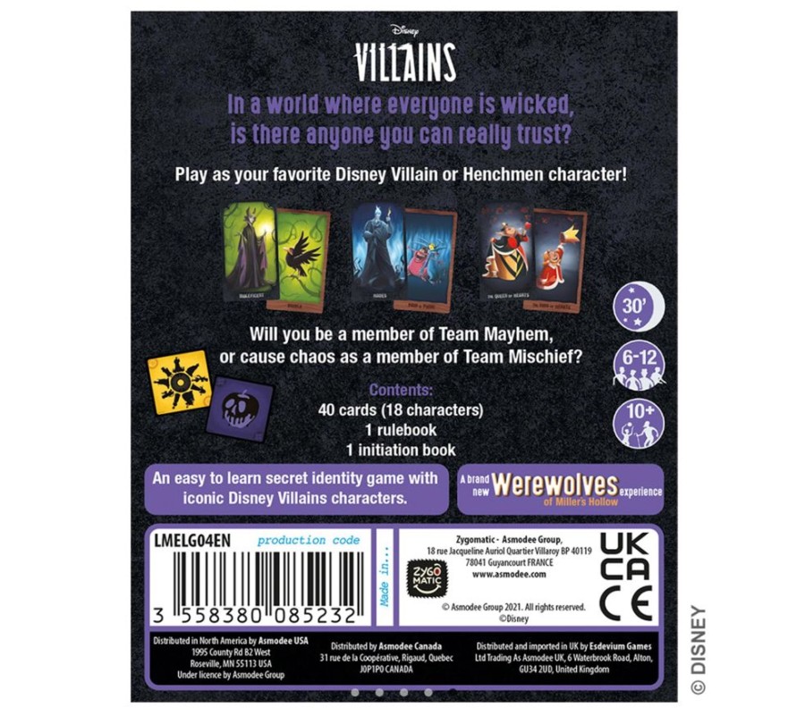 Games Asmodee dba Fantasy Flight Publishing | Disney Villains - Gathering Of The Wicked