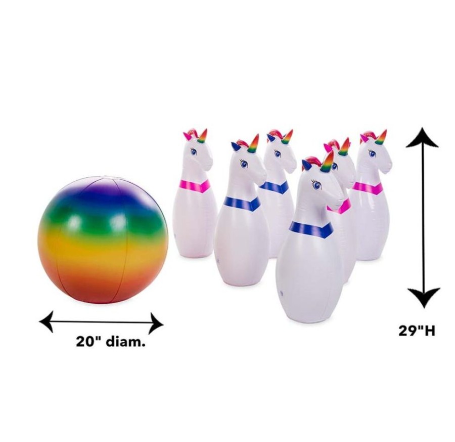 Active & Outdoor Hearthsong | Inflatable Unicorn Bowling