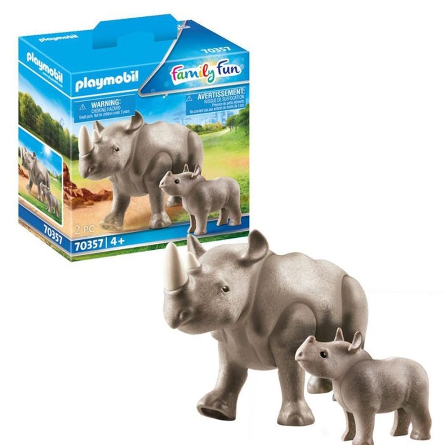 Pretend Play Playmobil USA, Inc. | Rhino W/ Calf