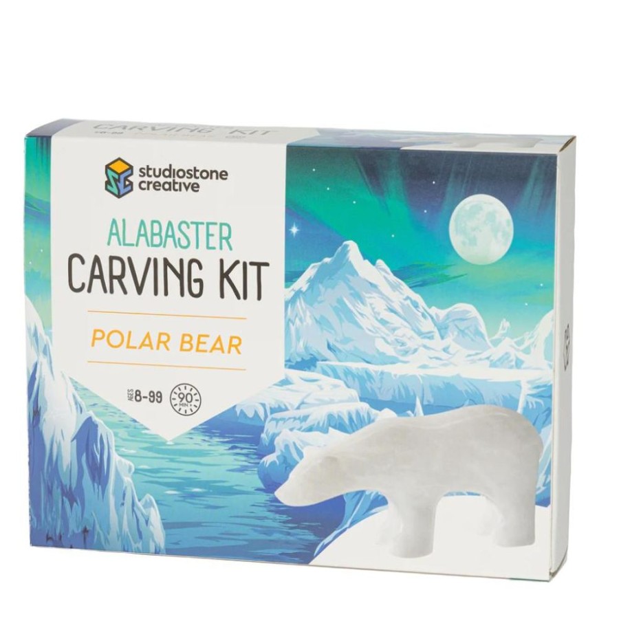 Arts & Crafts Studiostone Creative | Polar Bear Alabaster Carving Kit