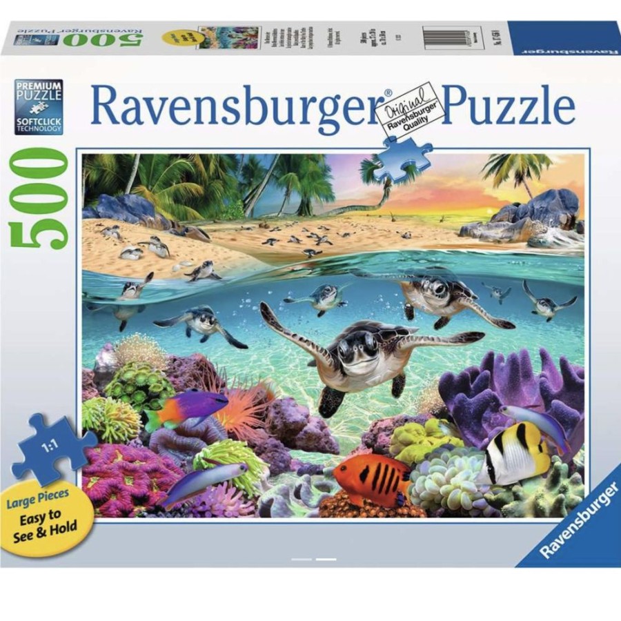 Puzzles Ravensburger | 17456 Race Of The Baby Sea Turtles 500Pc Puzzle