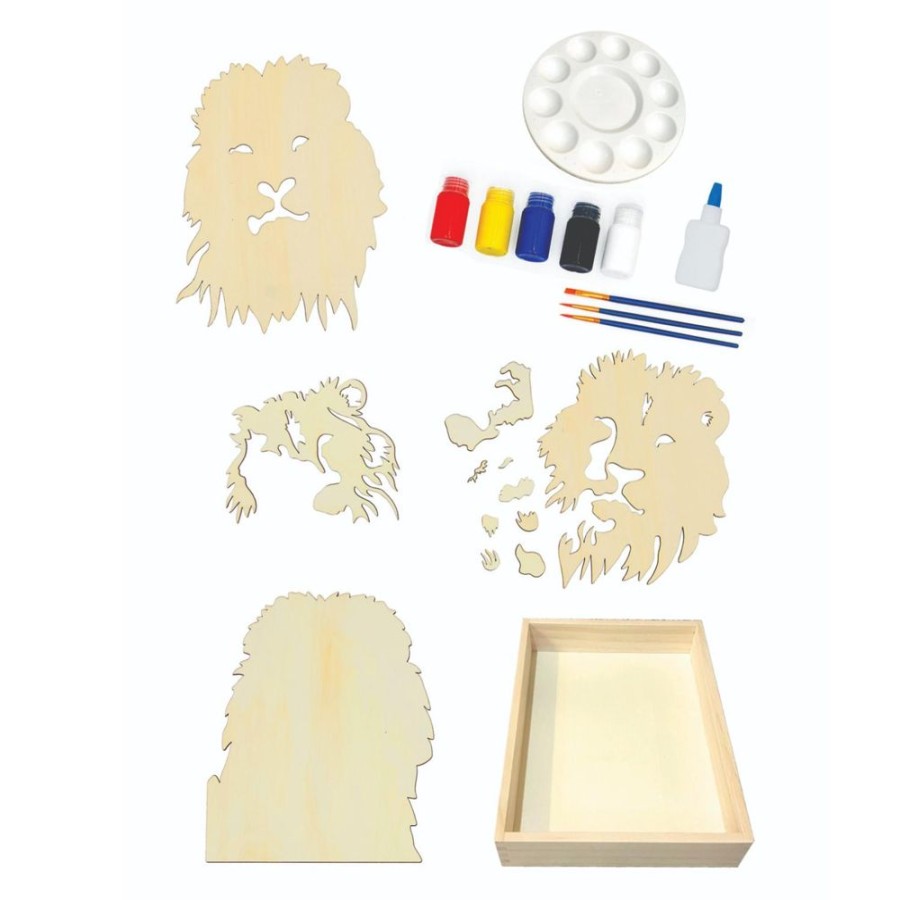 Arts & Crafts Begin Again Toys | Stacked Paint & Puzzle Kit - Lion