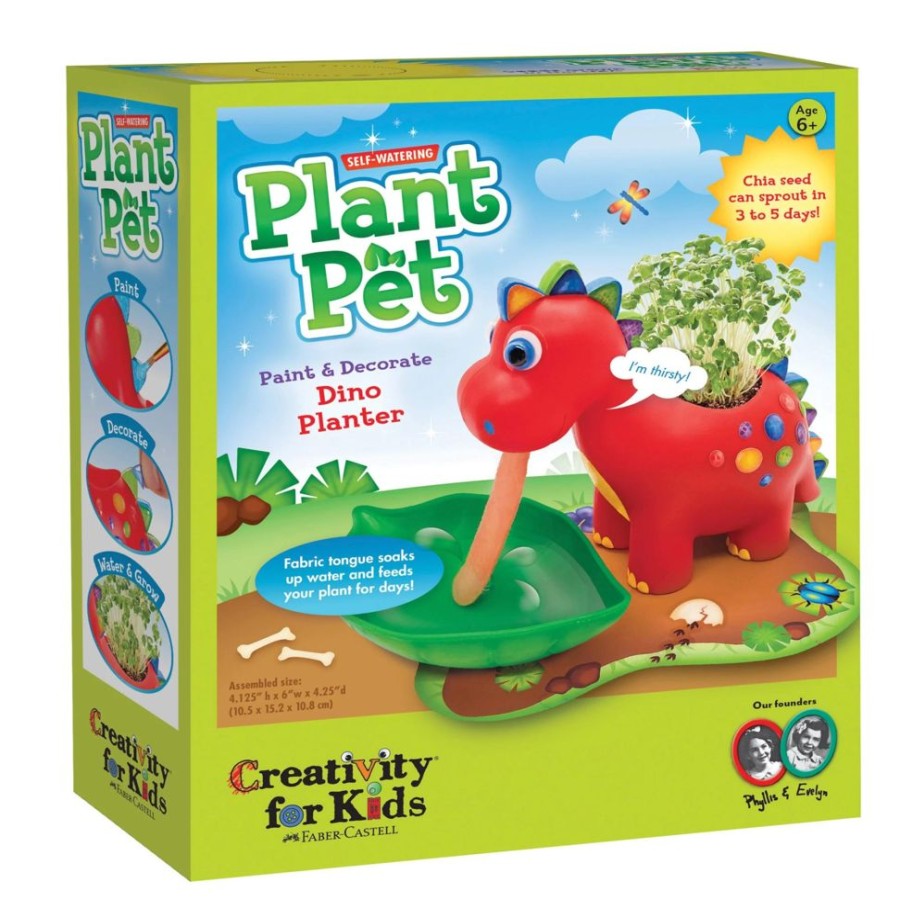 Arts & Crafts Faber-Castell | Self-Watering Plant Pet - Dinosaur