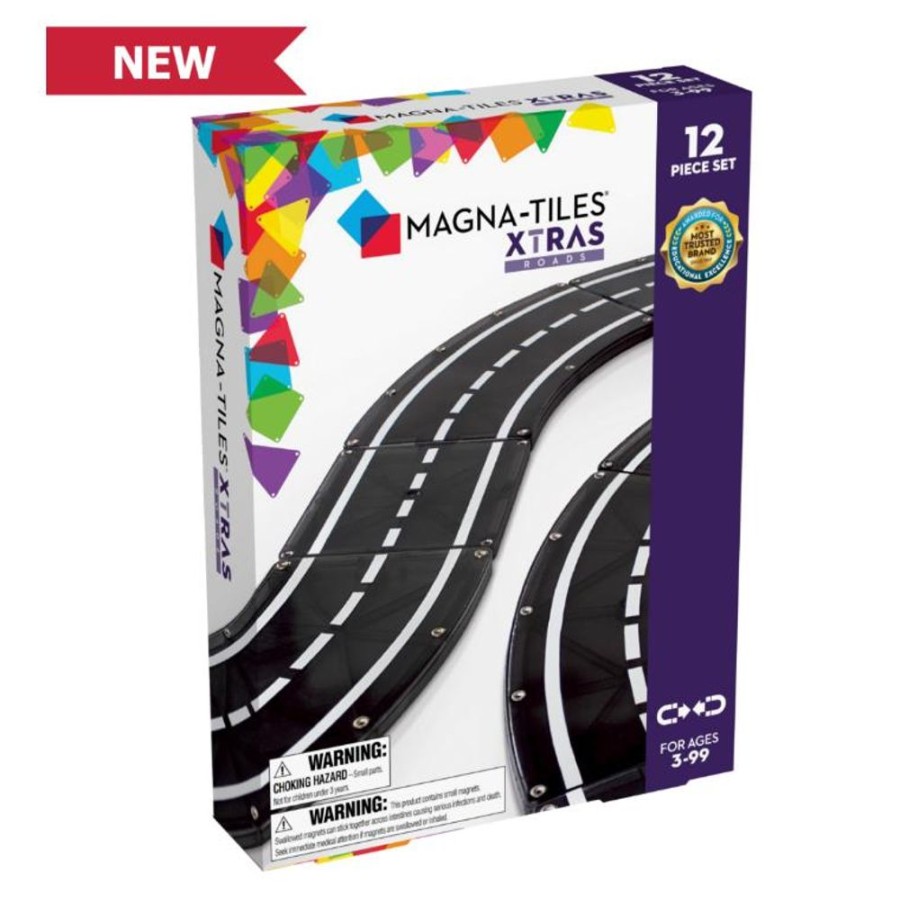 Construction Magna-Tiles | Xtras Roads 12Pc Set