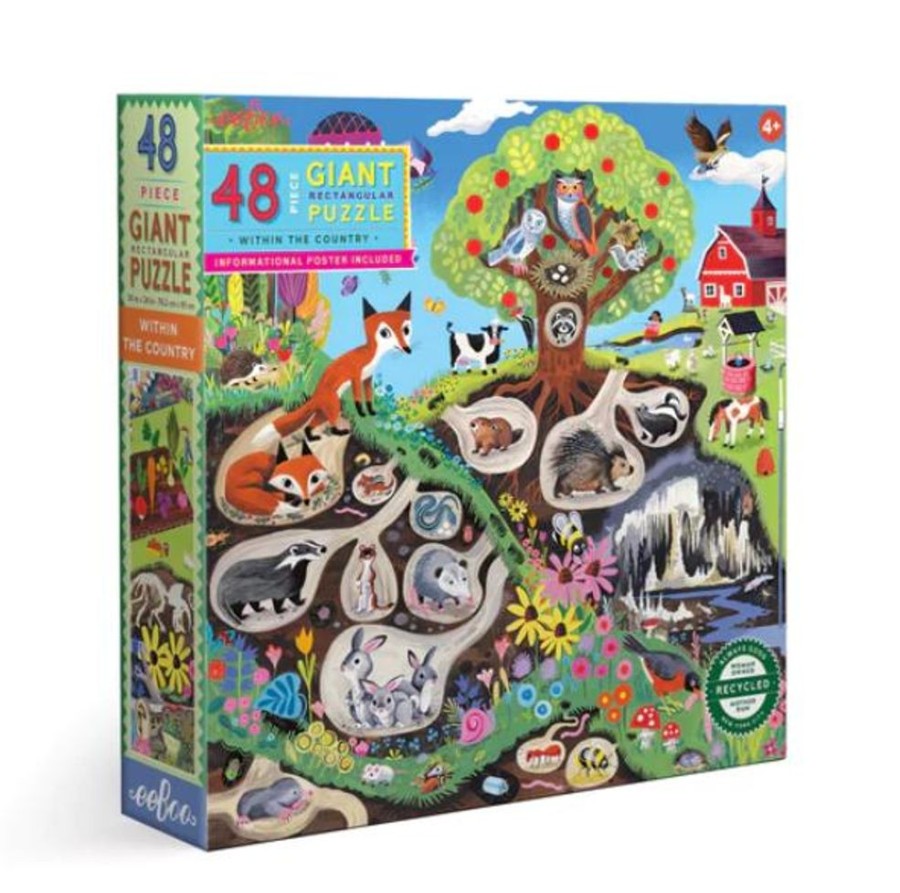 Puzzles eeBoo | Within The Country 48Pc Puzzle