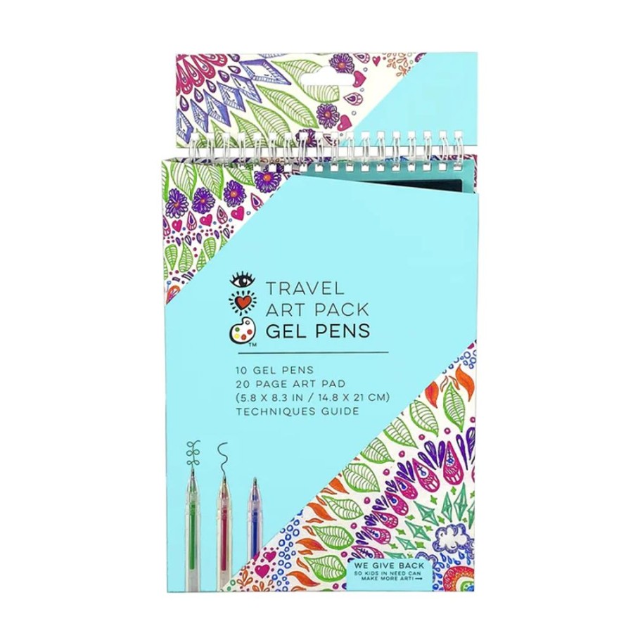 Arts & Crafts Bright Stripes | Iheartart Travel Art Pack Gel Pens