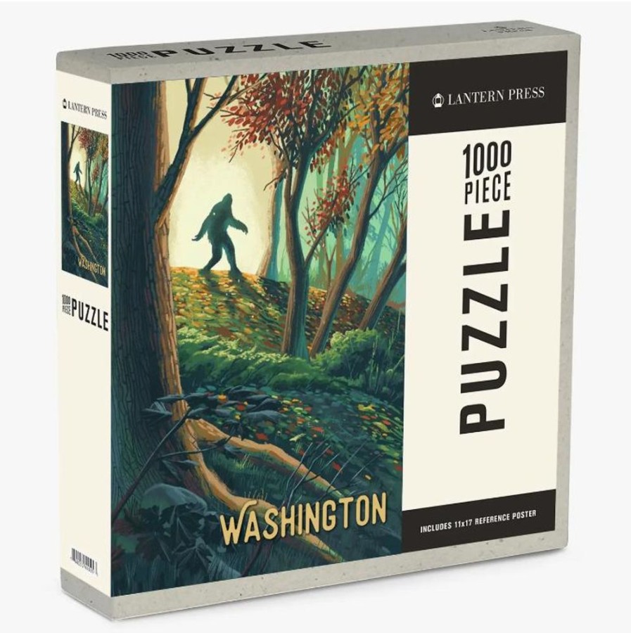 Puzzles Lantern Press | Wa Big Foot In Forest 1000Pc Puzzle