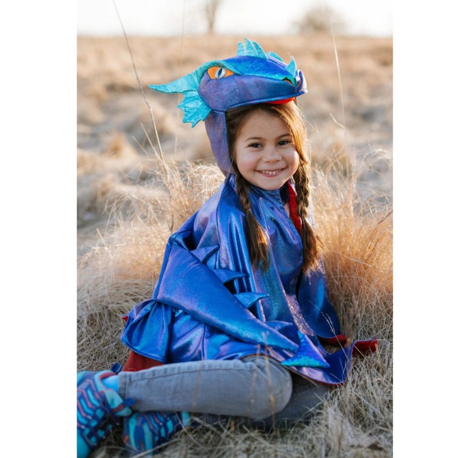 Pretend Play Creative Education of Canada | Azure Metallic Dragon Cape, Size 5-6