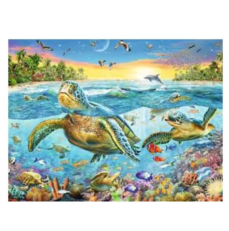 Puzzles Ravensburger | 12942 Swim With Sea Turtles 100Pc