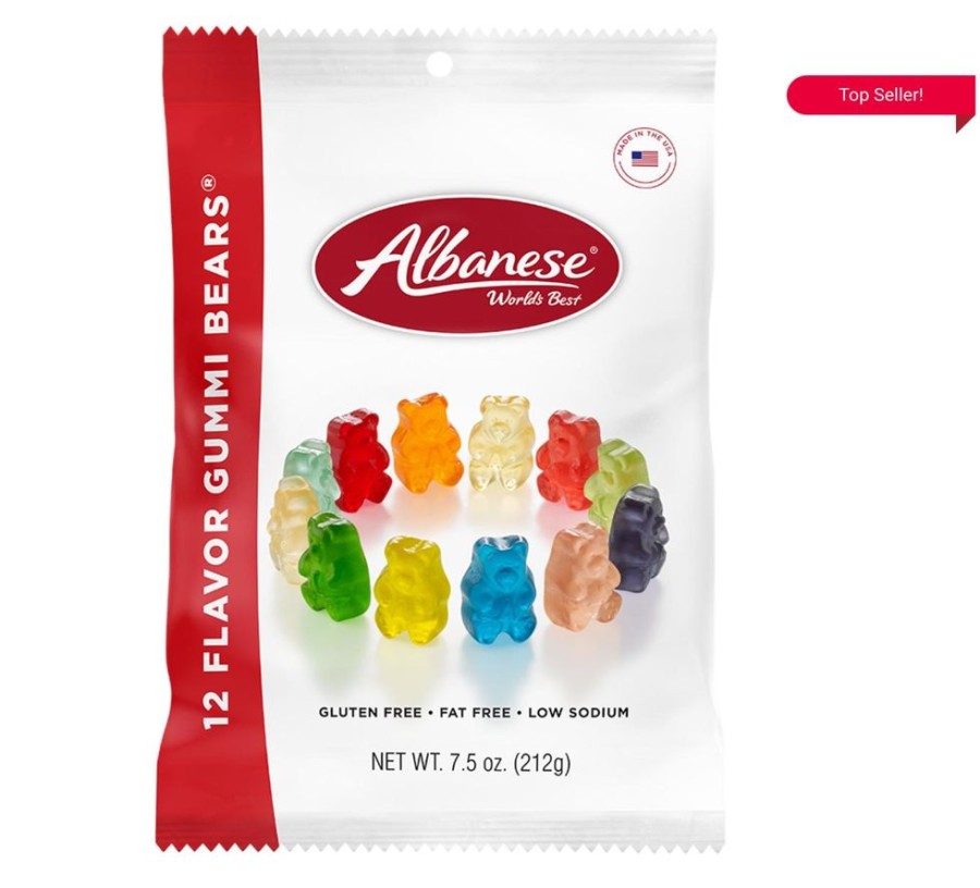 Novelty Albanese Confectionary Group | 12 Flavor Gummi Bears 7.5 Oz