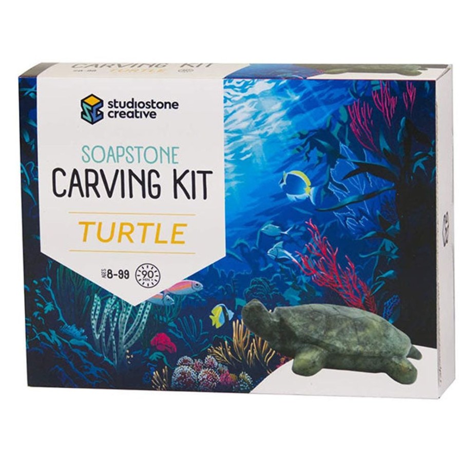 Arts & Crafts Studiostone Creative | Turtle Soapstone Carving Kit