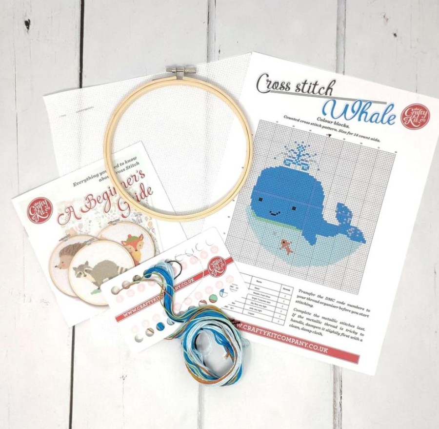 Arts & Crafts Crafty Kit Company | Cross Stitch Kit Whale