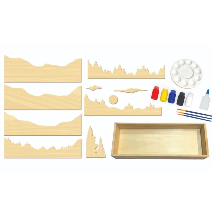 Arts & Crafts Begin Again Toys | Stacked Paint & Puzzle Kit - Mountain Forest