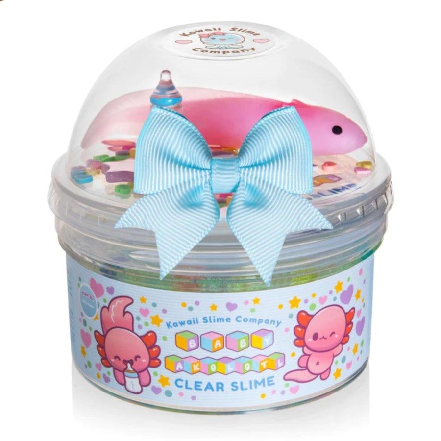 Novelty Kawaii Slime Company | Baby Axolotl Clear Slime