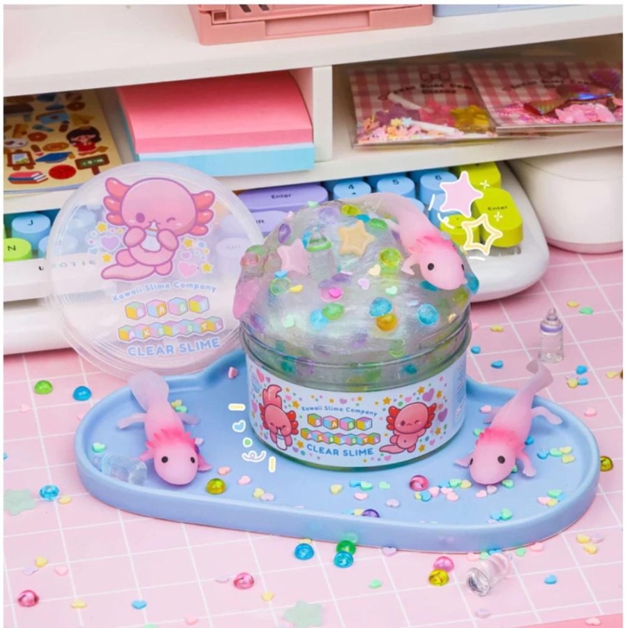 Novelty Kawaii Slime Company | Baby Axolotl Clear Slime