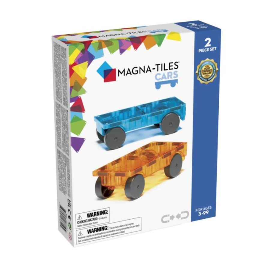 Construction Magna-Tiles | Car Expansion 2Pc- Blue & Orange