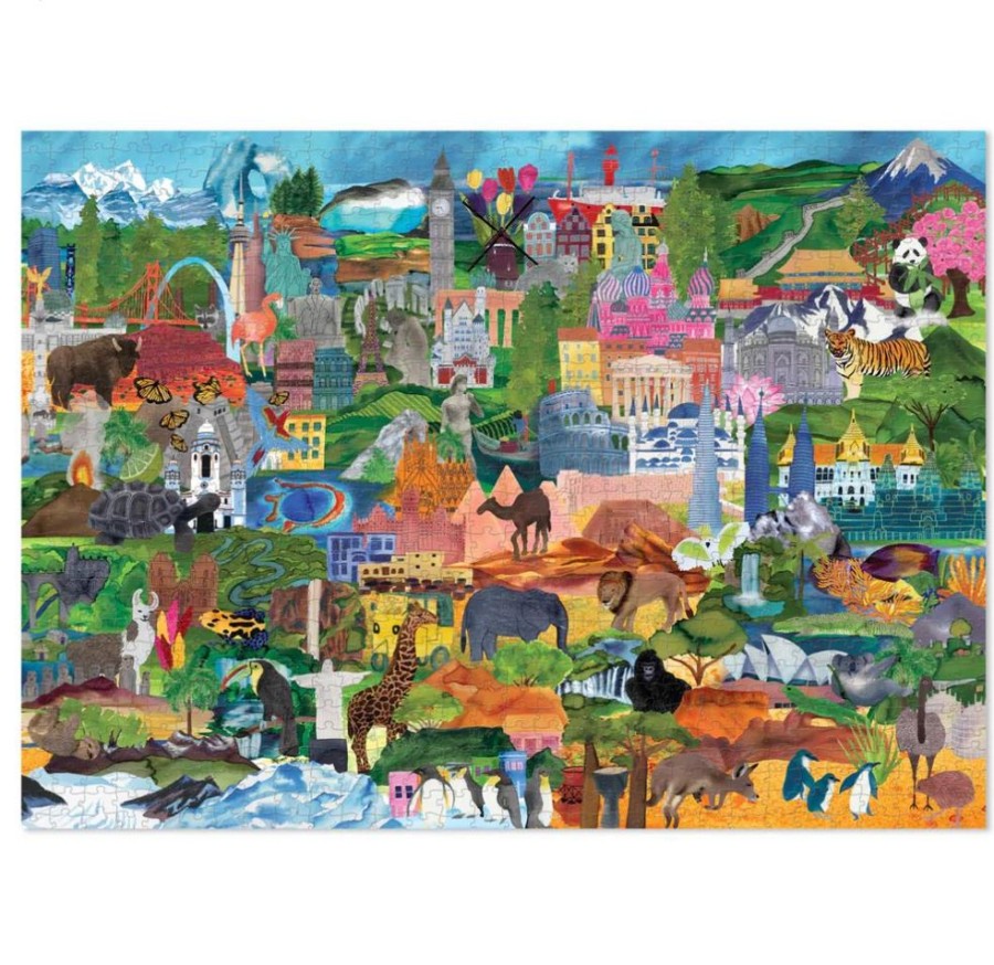 Puzzles Crocodile Creek | World Collage 1000Pc Puzzle