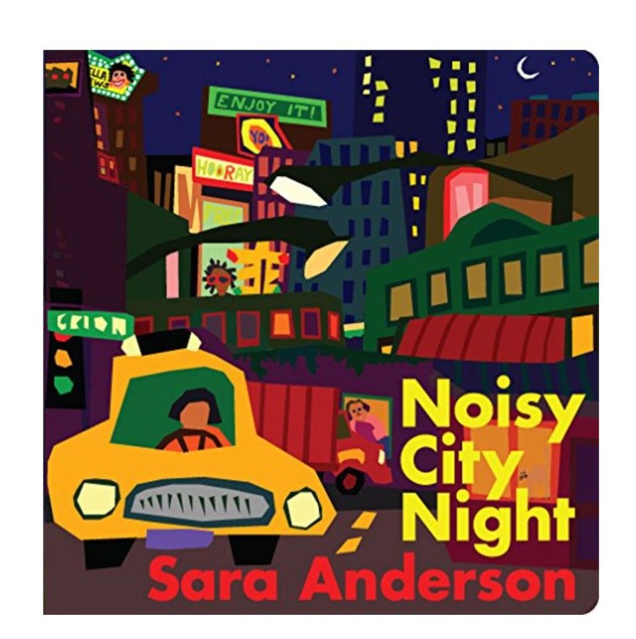 Books Sara Anderson | Noisy City Night Board Book Sara Anderson