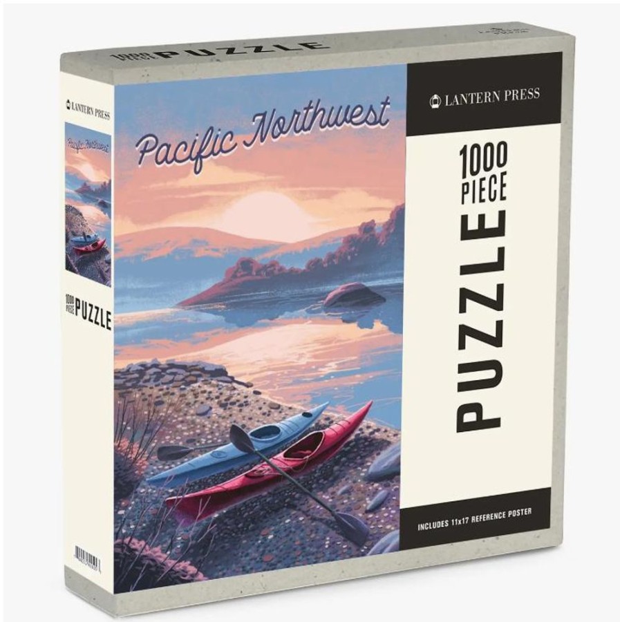 Puzzles Lantern Press | Pnw Glassy Sunrise & Kayak 1000Pc Puzzle