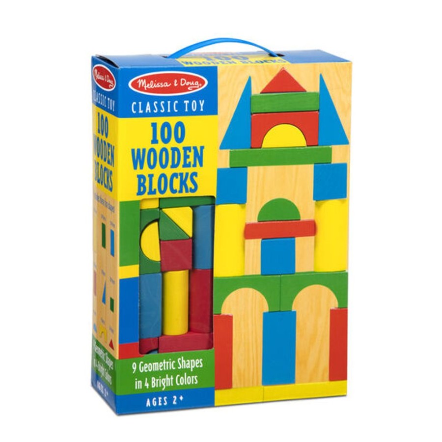 Construction Melissa & Doug | 100 Wooden Blocks Set