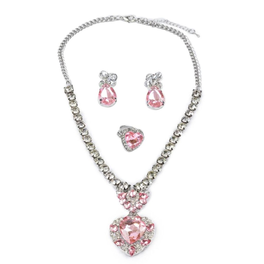 Pretend Play Creative Education of Canada | The Marilyn 4Pc Jewelry Set - Pink/Silver