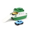 Vehicles Green Toys Inc | Green & White Ferry Boat W/ Cars