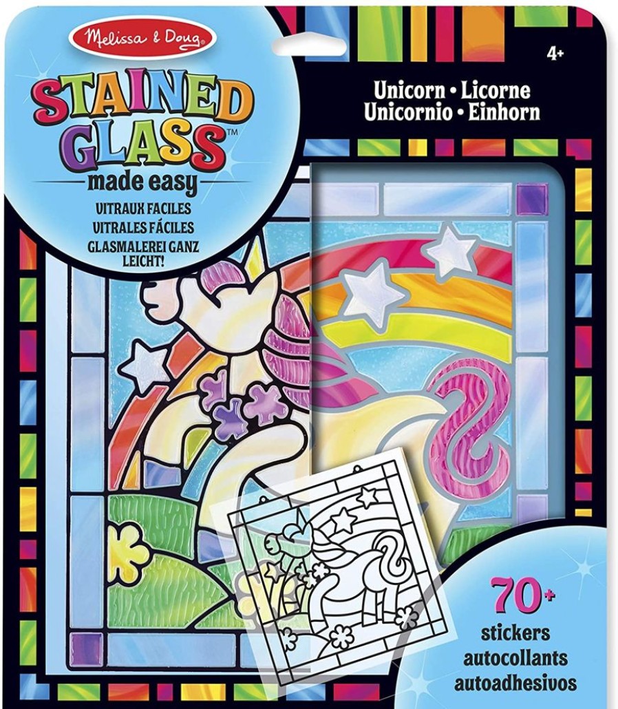 Arts & Crafts Melissa & Doug | Unicorn Stained Glass Kit