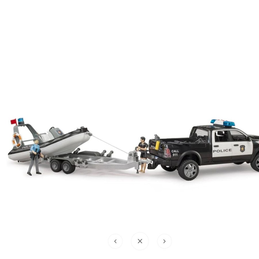 Vehicles Bruder Toys America, Inc. | 02507 Ram 2500 Power Trailer With Boat