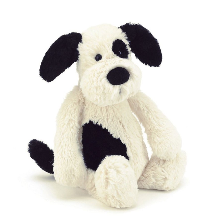 Plush & Puppets Jellycat, Inc. | Bashful Black & Cream Puppy 15"