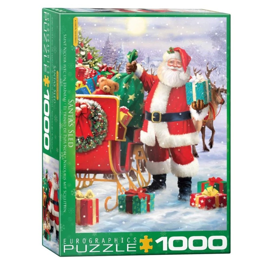 Puzzles Eurographics | Santa With Sled 1000Pc Puzzle