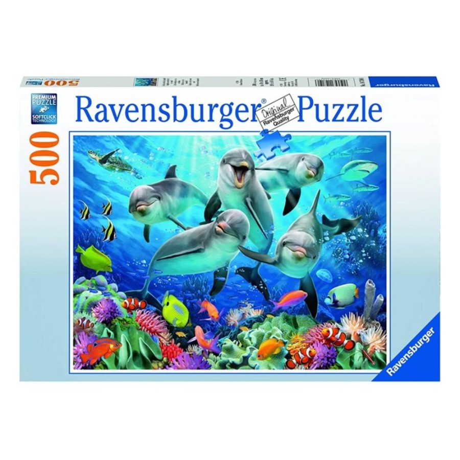 Puzzles Ravensburger | 14710 Dolphins In The Coral Reef 500Pc Puzzle