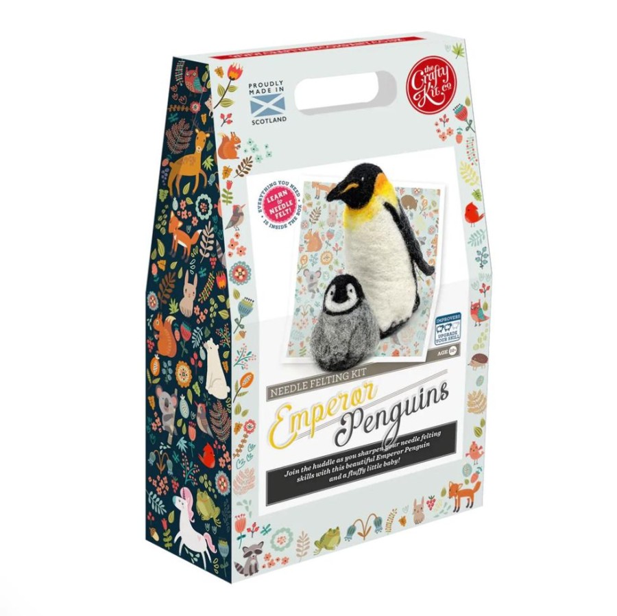 Arts & Crafts Crafty Kit Company | Needle Felting Kit - Emperor Penguins