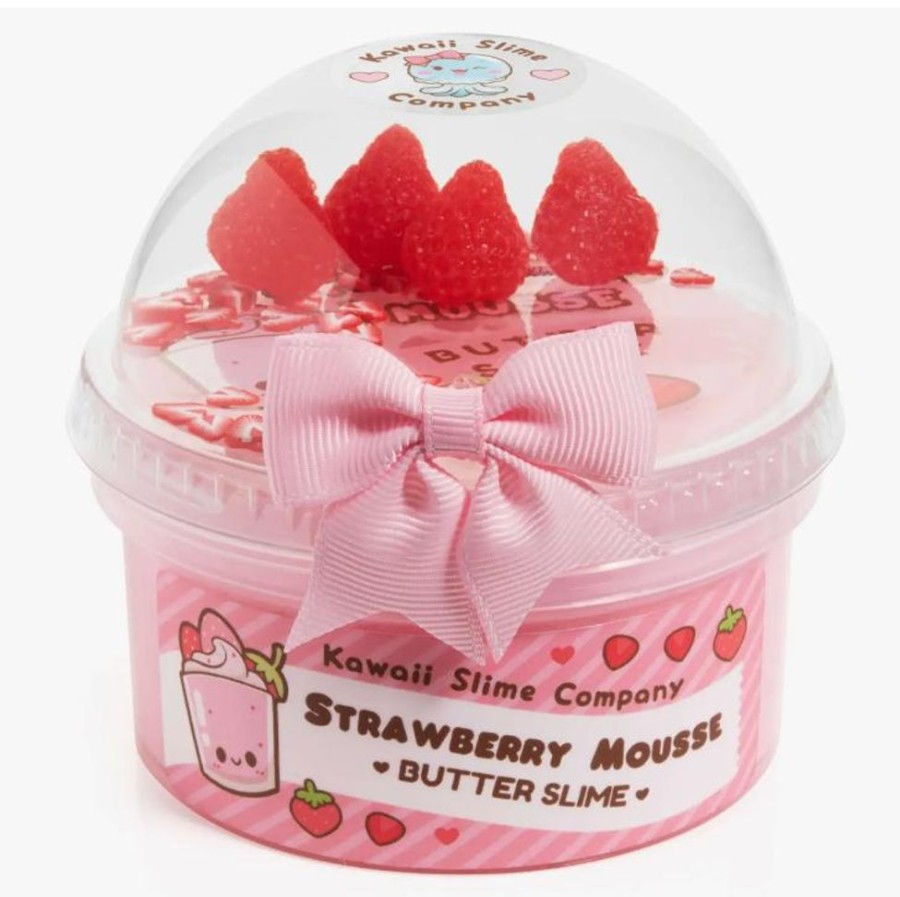 Novelty Kawaii Slime Company | Strawberry Mousse Fluffy Butter Slime