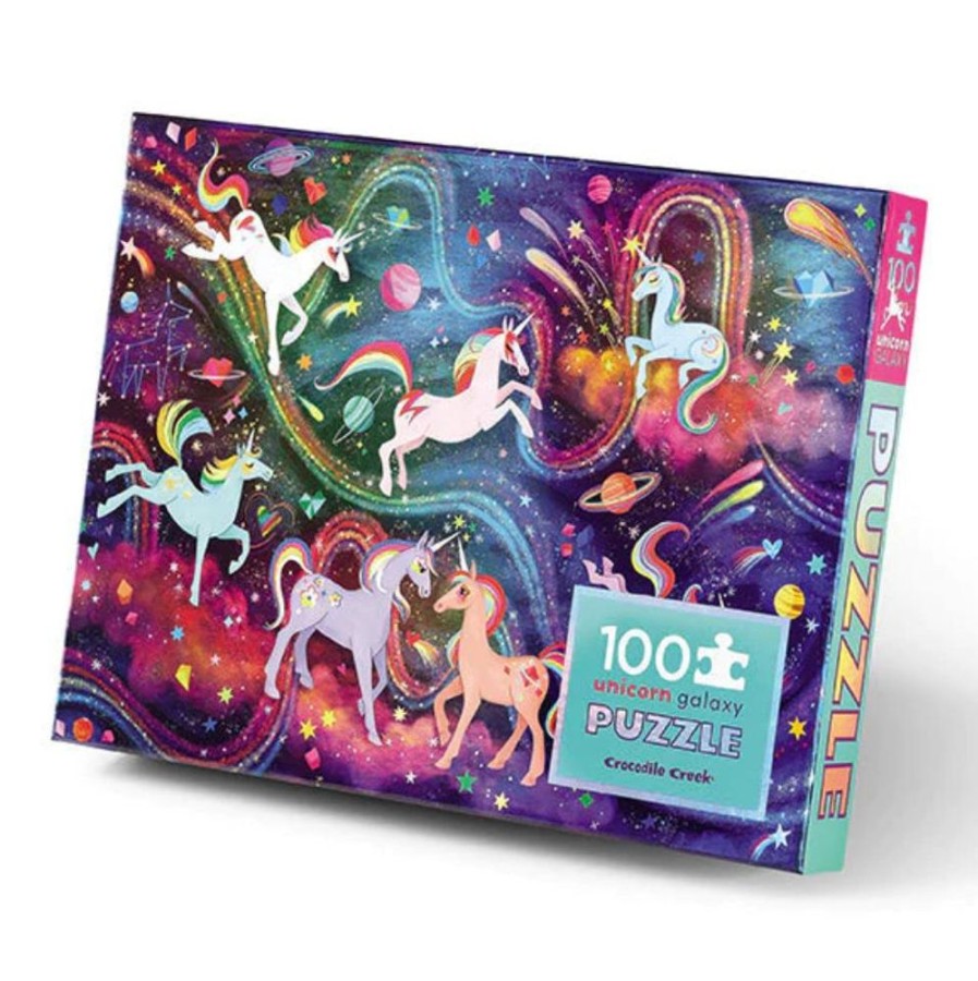 Puzzles Crocodile Creek | Unicorn Galaxy Holo-Puzzle 100Pc