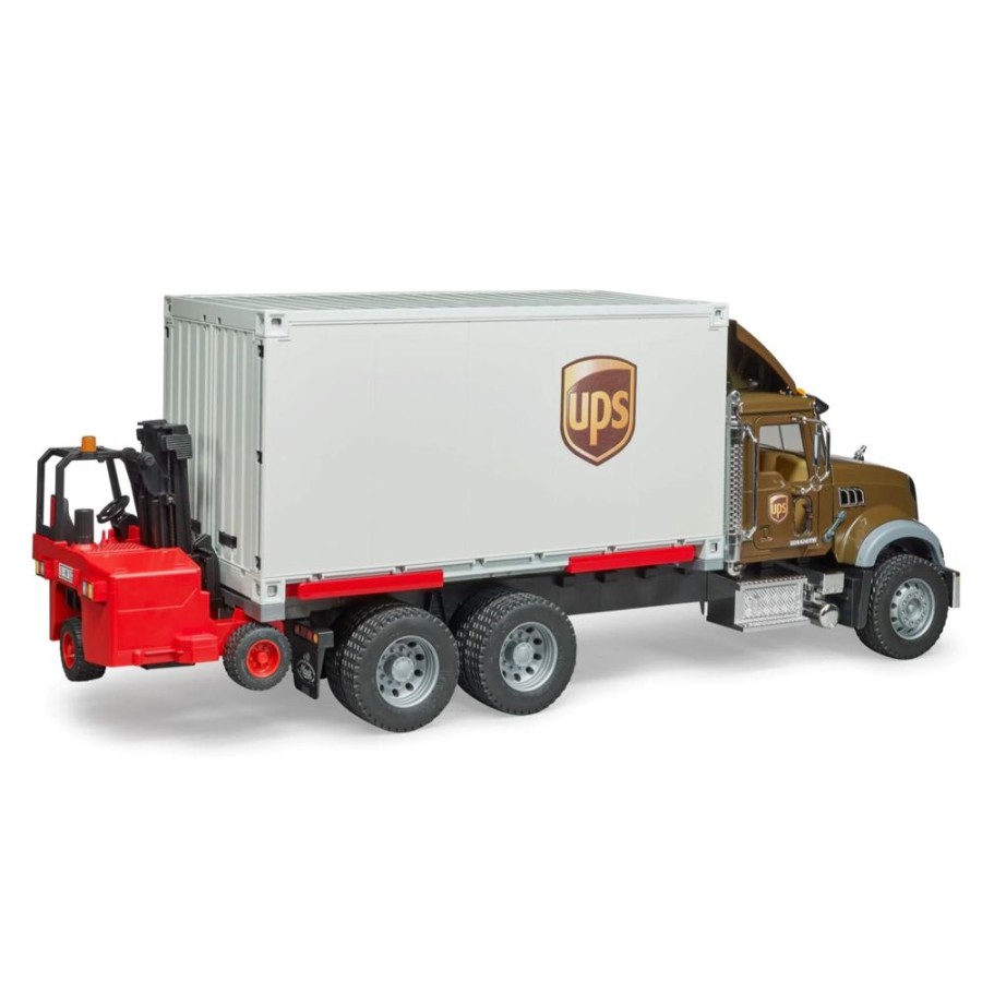 Vehicles Bruder Toys America, Inc. | 02828 Mack Granite Ups Logistcs Truck W/Forklift