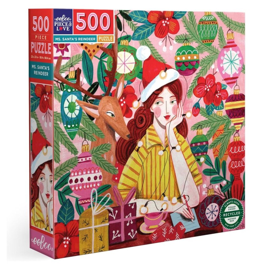 Seasonal eeBoo | Ms. Santa'S Reindeer 500Pc