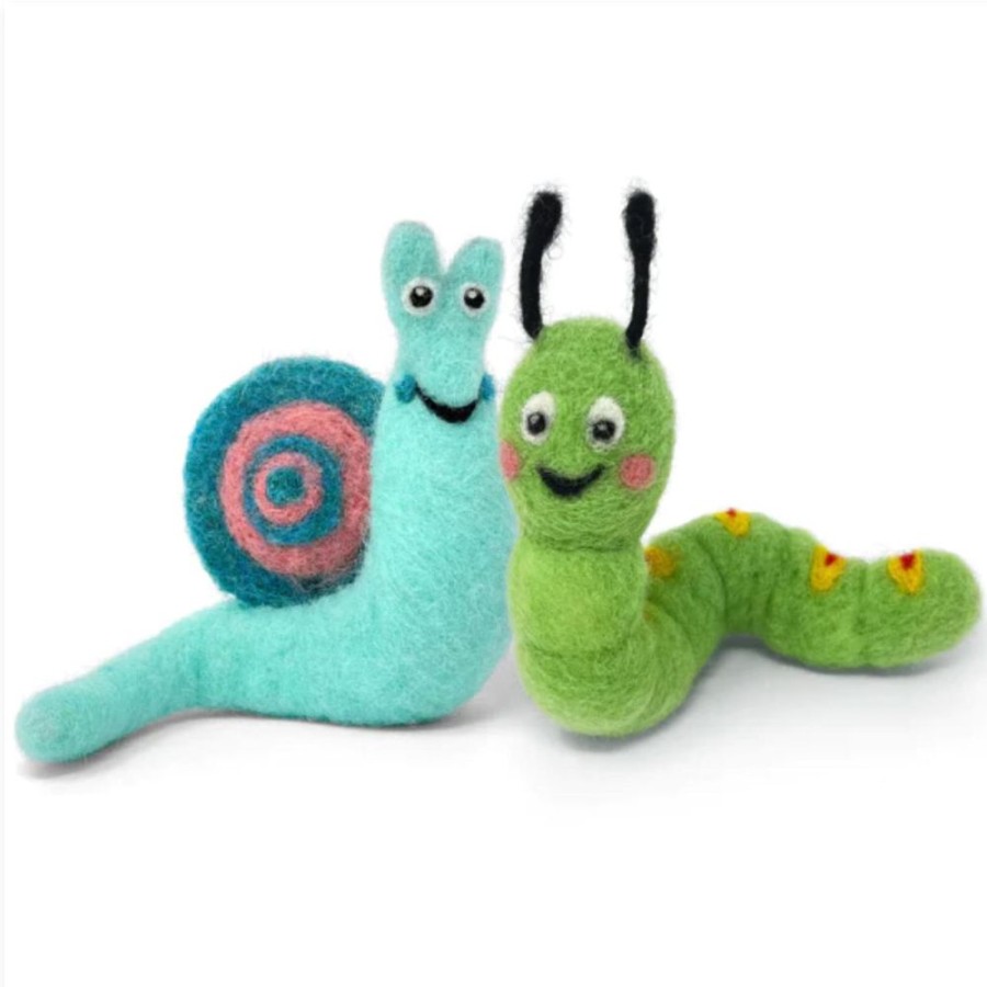 Arts & Crafts Crafty Kit Company | Needle Felting Kit - Snail & Caterpillar