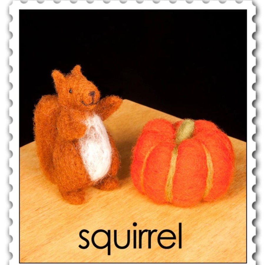 Arts & Crafts WoolPets | Squirrel Felting Kit - Easy Starter