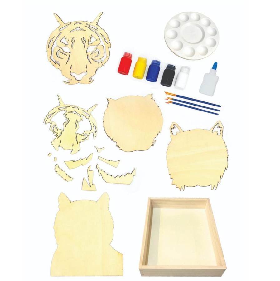 Arts & Crafts Begin Again Toys | Stacked Paint & Puzzle Kit - Tiger