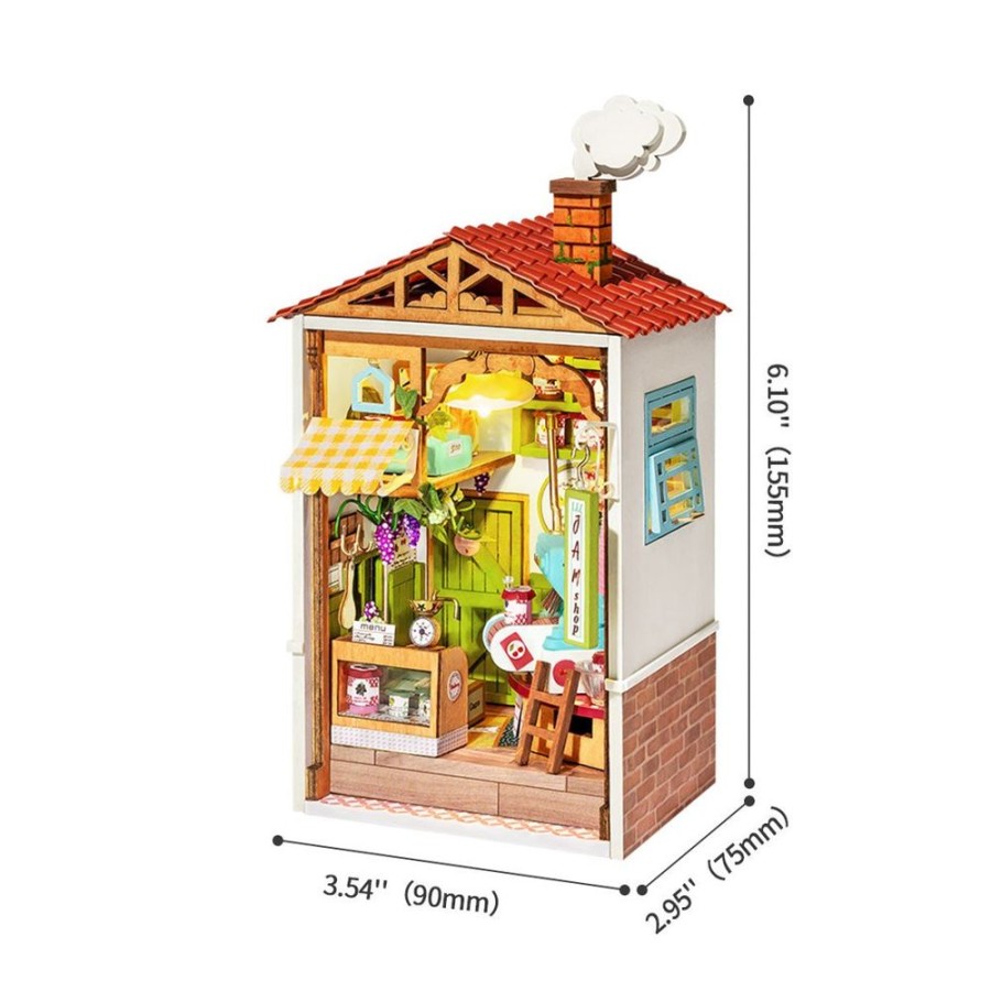 Arts & Crafts Robotime USA | Diy Miniature Dollhouse Kit: Sweet Jam Shop