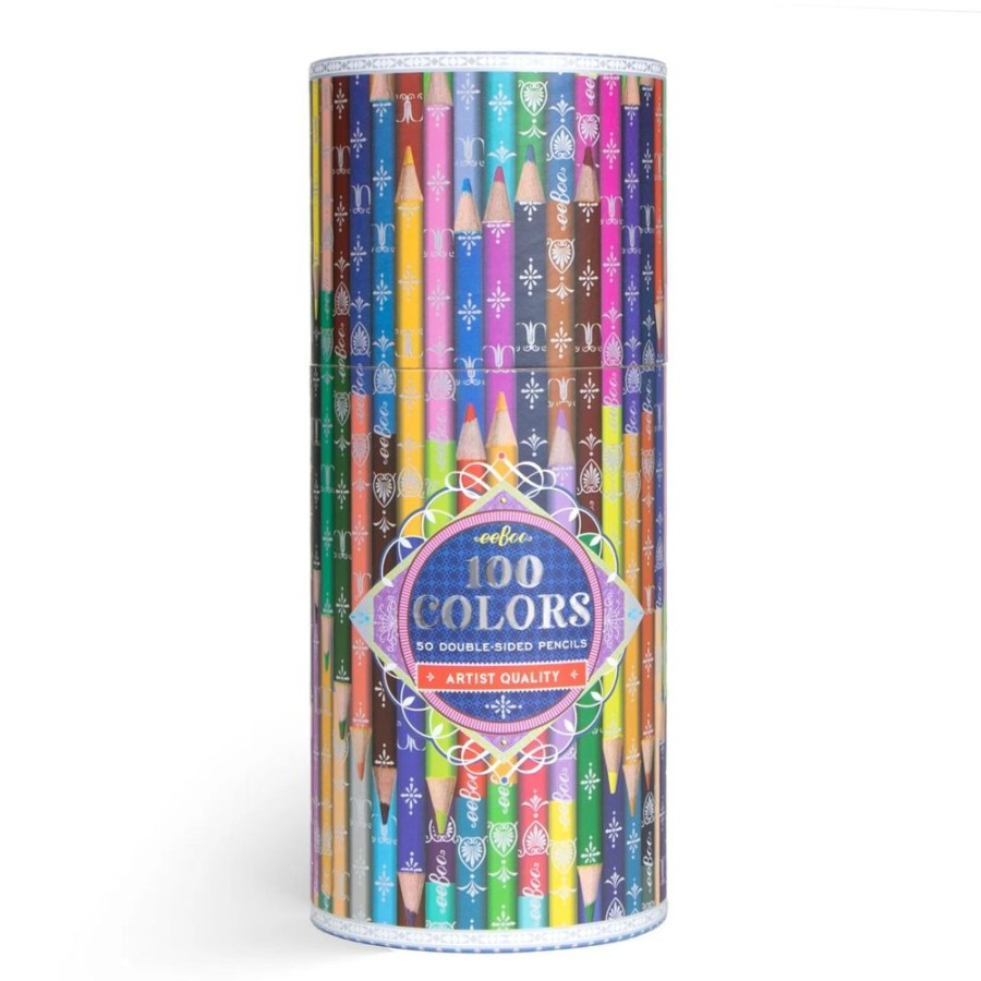 Arts & Crafts eeBoo | 100 Colors Double-Sided Pencils 50Pc