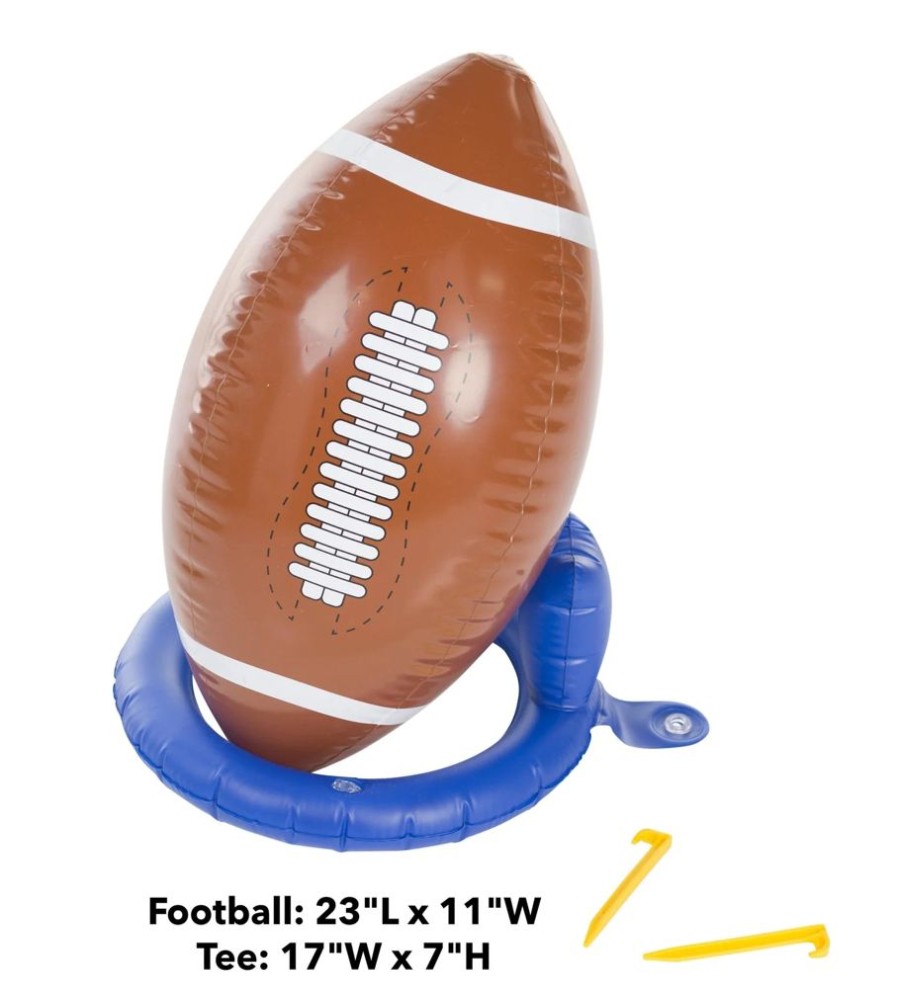 Active & Outdoor Hearthsong | Giant Kick And Catch Inflatable Football With Tee