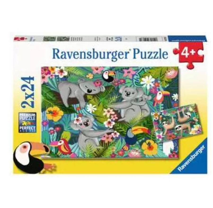 Puzzles Ravensburger | Koalas And Sloths 2 - 24 Piece Puzzles