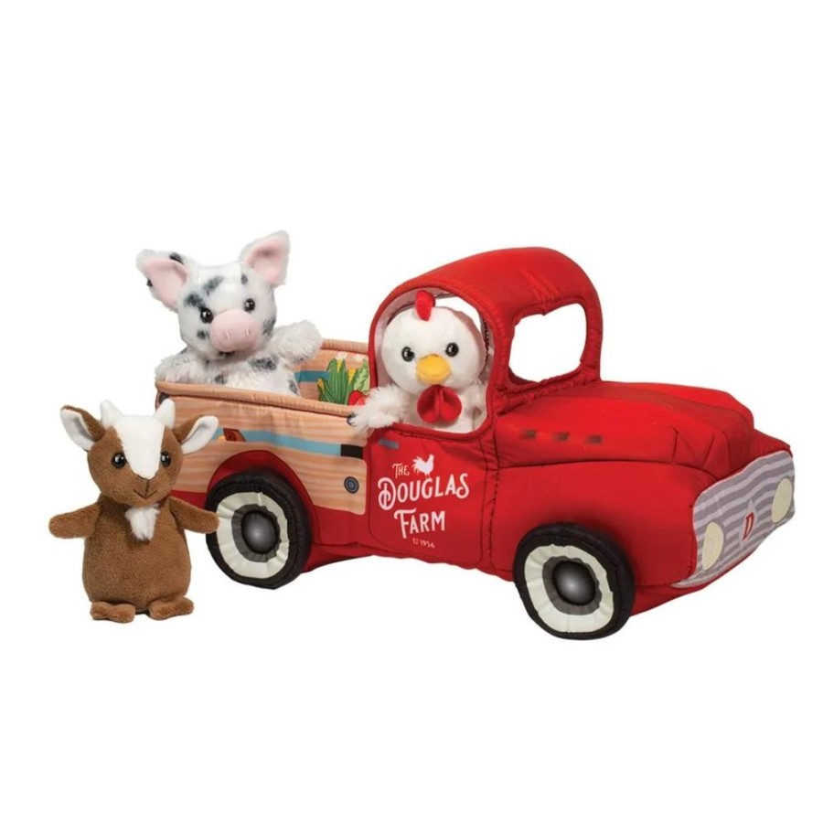 Plush & Puppets Douglas Cuddle Toys, Inc. | Douglas Farm Truck Playset