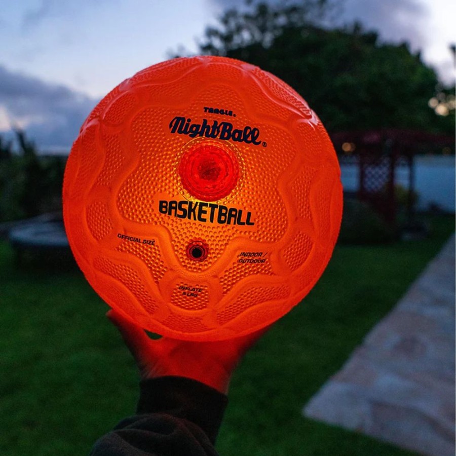 Active & Outdoor Tangle Creations | Tangle Led Nightball Basketball - Orange