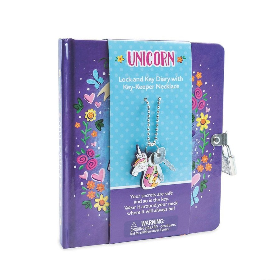 Lifestyle MindWare Wholesale | Unicorn Diary W/ Charm Necklace