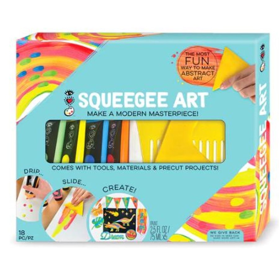 Arts & Crafts Bright Stripes | Squeegee Art Kit