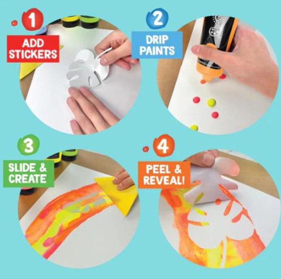 Arts & Crafts Bright Stripes | Squeegee Art Kit