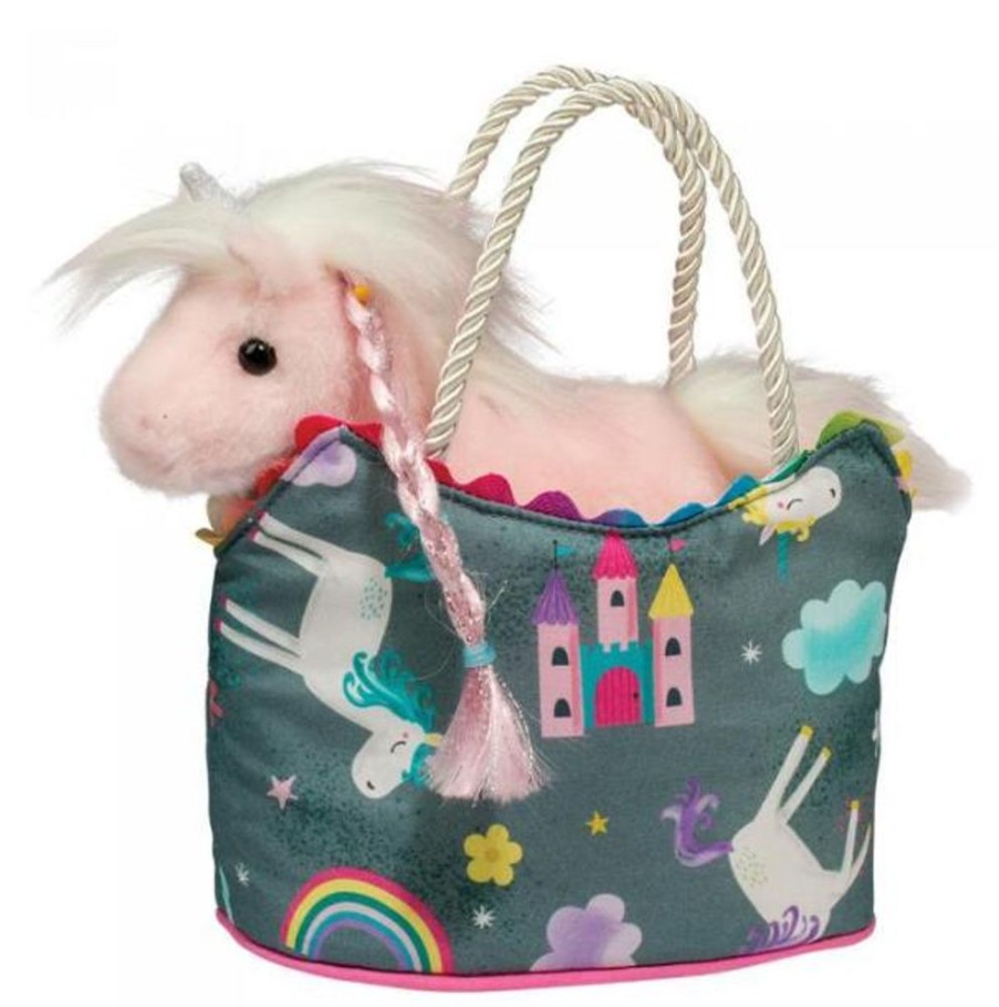 Plush & Puppets Douglas Cuddle Toys, Inc. | Castle Sak W/Pink Unicorn