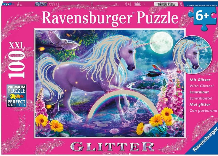 Puzzles Ravensburger | Glitter Unicorn 100Pc Puzzle